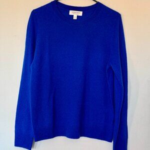 Nordstrom 100% Cashmere Crewneck Sweater- Cobalt Blue / Size XL